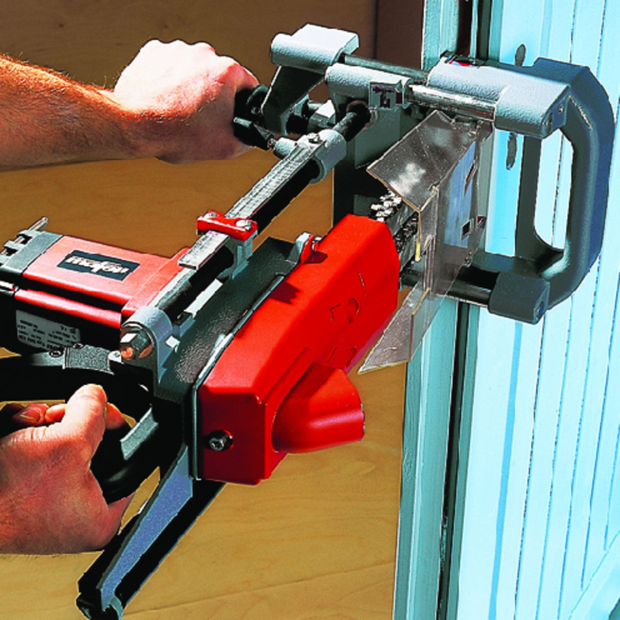 Mafell Schlosskastenstemmer SKS 130 im Transportkoffer mit 18 mm Kettengarnitur - 915503