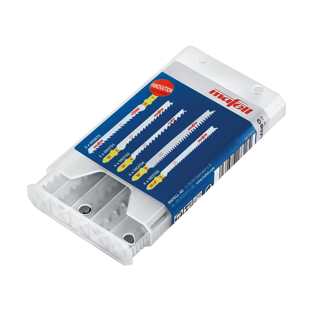 Mafell assortment 1, 4 x W2, W+P2, W5, W4, 2 x CUnex W1 - 093712