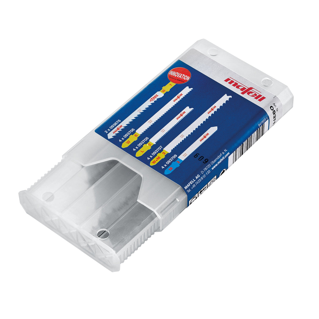 Mafell assortment 2, 4 x M2, W6, L2, W+M2, 2 x CUnex W1 - 093713